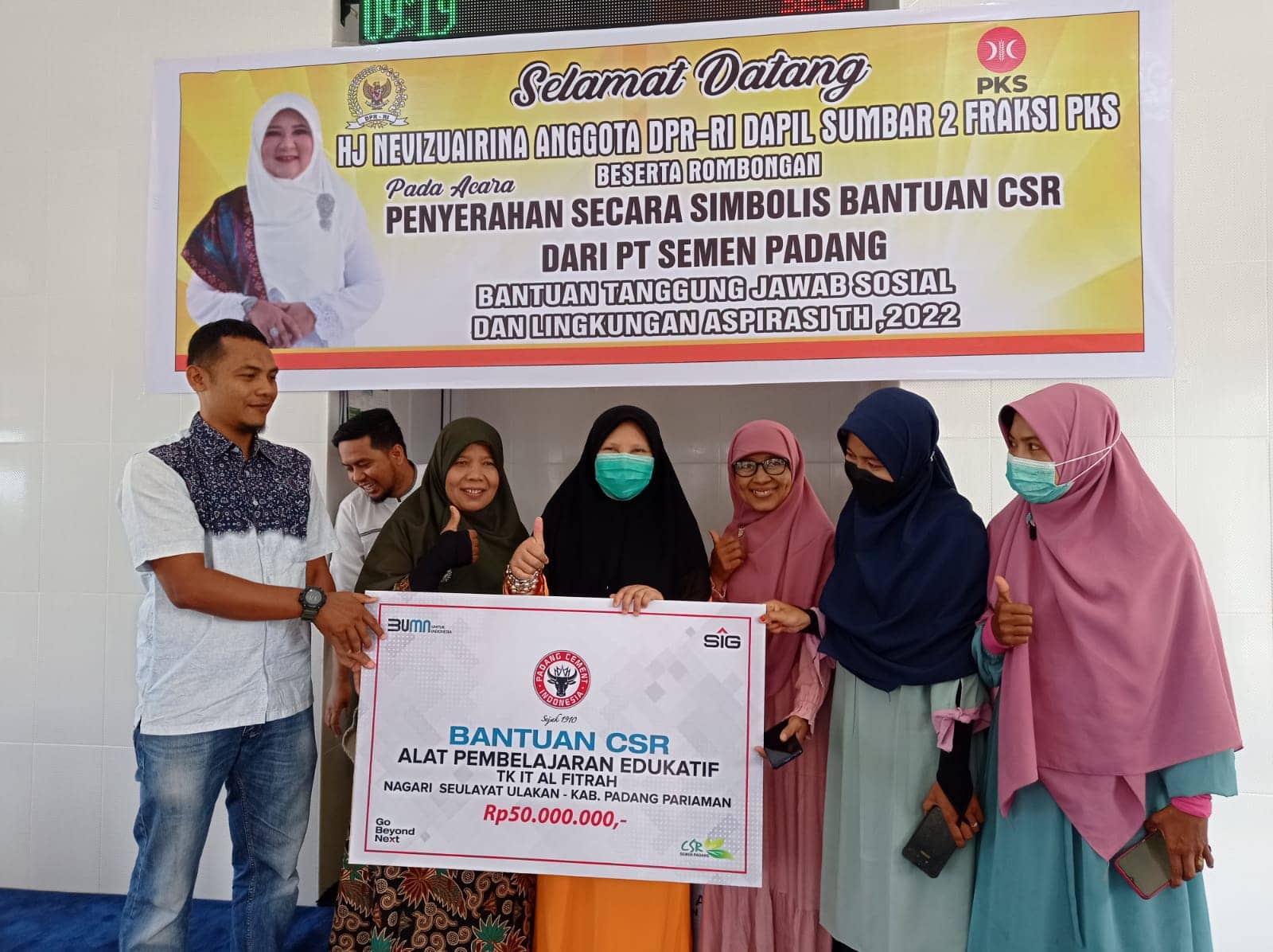 Nevi Zuairina Menggandeng BUMN untuk Menyalurkan Tanggung Jawab Sosial Lingkungan (TJSL) ke 9 Kabupaten Kota di Sumbar