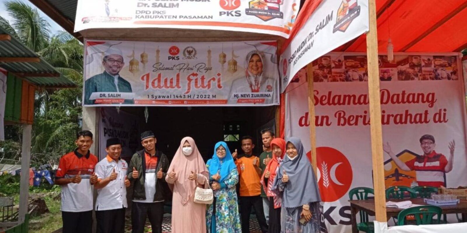 Di Kabupaten Pasaman, Hj. Nevi Zuairina Kunjungi Posko Mudik PKS