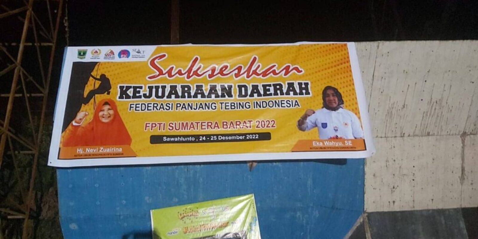 Kejuaraan Daerah Panjat Tebing Sumatera Barat, Ketua FPTI, Hj. Nevi Zuairina Sampaikan Untuk Memperkuat Sportifitas (1)