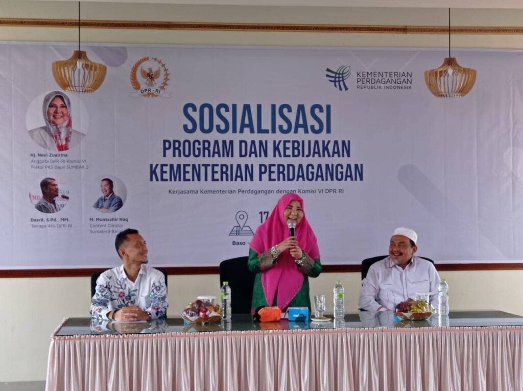 Bicara Pada Sosialisasi Program dan Kebijakan Kemendag, Nevi Zuairina Sampaikan Agar Pemerintah Merespon Perubahan Zaman akan Kemajuan Digital