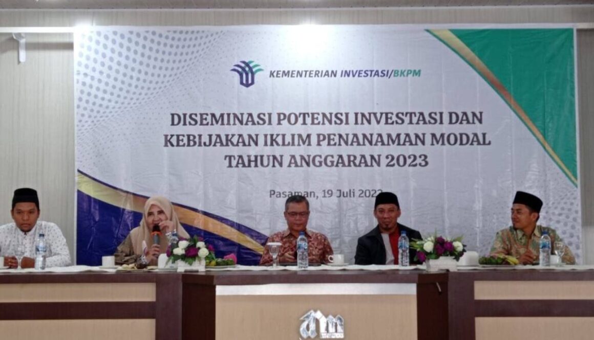 Bersama Kementerian Investasi BKPM Hj. Nevi Zuairina Sosialisasi Diseminasi Potensi Investasi Dan Kebijakan Iklim Penanaman Modal